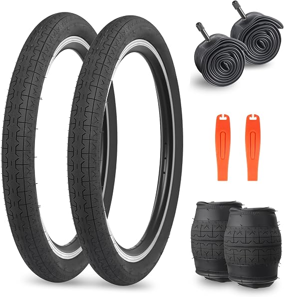 ZUKKA 20 x 1.95 Bike Tire 20 Inch Mountain Bike Tire Folding Replacement Bicycle Tire for Kids Bike Mountain Bike BMX Bike