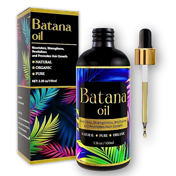100% Batana Oil for Hair Growth and Nourishment by Honduras - Vegan, Natural, Pure & Organic Dr. Sebi Approved | Cold Press | Prevent Hair Loss & Eliminate Split Ends in Men & Women
