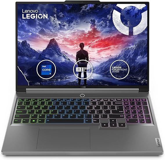 Lenovo Legion 2024 Laptop, 24-Core Intel Core i9-14900HX, 16" WQXGA 165Hz IPS Display, NVIDIA GeForce RTX 4060, 32GB DDR5 1TB SSD, Four-Zone RGB Backlit Keyboard, Wi-Fi 6E, Win11 Home