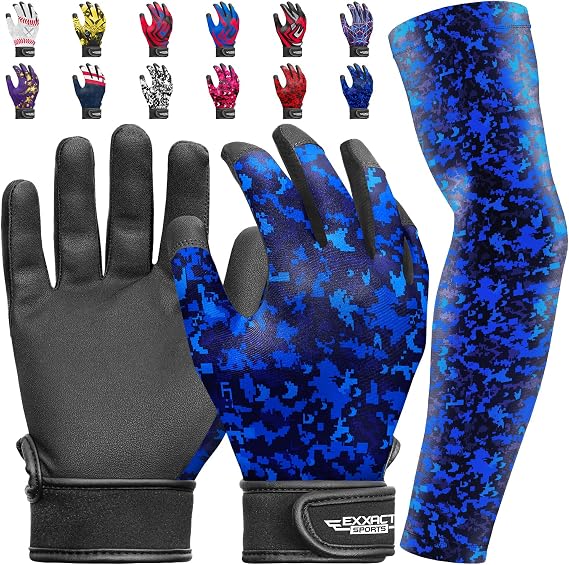 Exxact Sports Youth Batting Gloves with Arm Sleeve