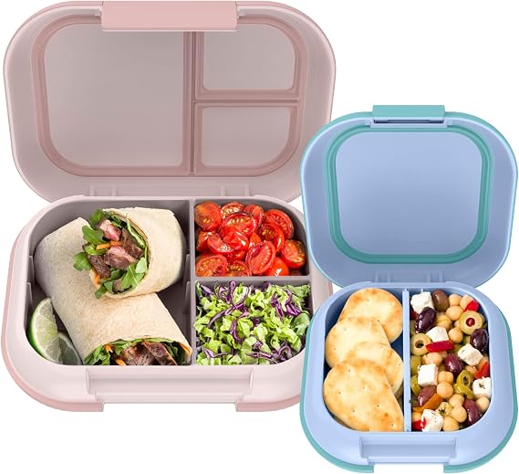 Bentgo Chill Set With Max (Pink Cloud & Blush) and Mini Lunch Box (Tide Blues)
