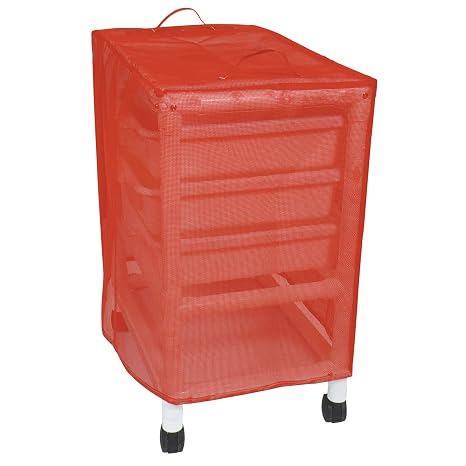 Standard Crash Cart Cover, Red Mesh