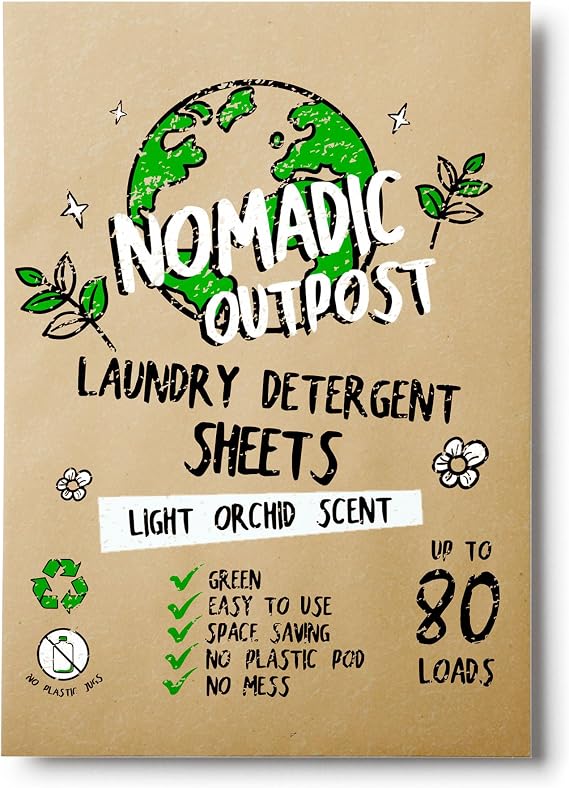 Eco-Friendly Laundry Detergent Sheets - Efficient, Clean, and Fresh Scented, Washer-Friendly Soap Sheet - No Mess & Space-Saving Laundry Strips & Travel Laundry Detergent - 40 Count 80 Loads, Orchid