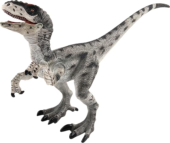 Gemini&Genius Velociraptor Dinosaur Toy for Kids, Raptor Dinosaur Figure | Movable Jaw and Hands, Realistic Dino World Toy as Gift and Collection Model for Kids Todders