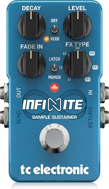 TC Electronic Sample & Sustain Pedal, Multi-Layer Sustain Built-In Reverb, Modulation Engine, Latch/Momentary Mode Switchable, Unlimited Layers, TonePrint, Analog Dry-Thru Design, INFINITE SAMPLE