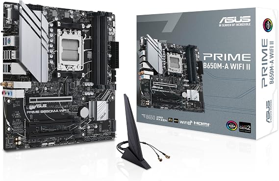 ASUS PRIME B650M-A WIFI II AMD B650 Socket AM5 micro ATX