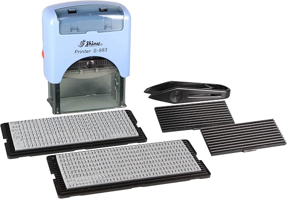 Shiny Self Inking Custom Text Printing Kit (S-883)