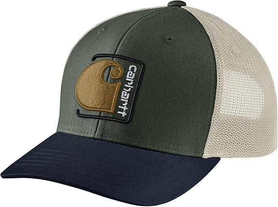 Carhartt Men's Canvas Mesh-Back C Patch Cap Baseball Cap