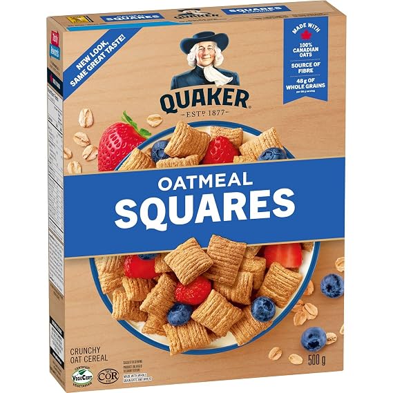 Quaker Oatmeal Squares Crunchy Oat Cereal 500g