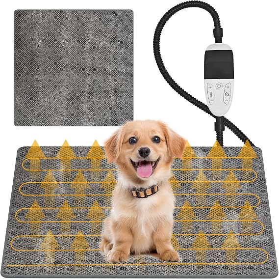 CACSPS Pet Heating Pad - Heating Mat for Cats & Dogs with Temperature Control, Automatic Shut-off (45x70cm)