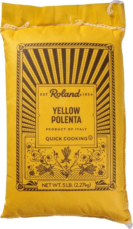 Roland Foods Medium Grain Yellow Polenta, Specialty Imported Food, 5 Pound, Pack of 1