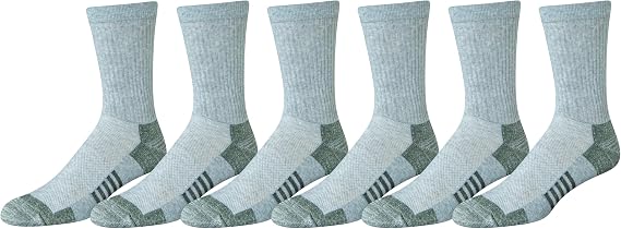 Amazon Essentials Men's Performance Breathable Cotton-Poly Blend Moisture Control Athletic Running Crew Sports Socks