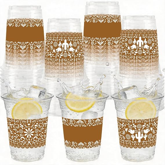 Mexican Plastic Cups for Cielito Lindo Party Decorations Supplies