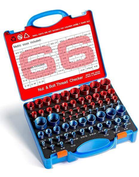 66 Nut and Bolt Thread Checker with 32 Metric & 34 Standard Gauges