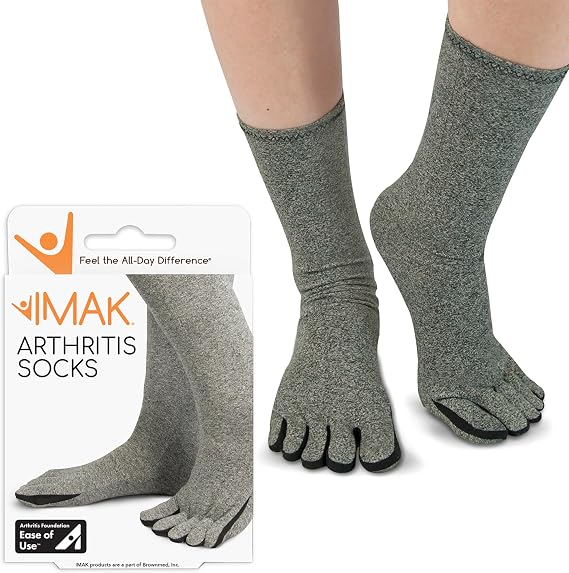 IMAK Brownmed Compression Arthritis Socks, Breathable, Medium