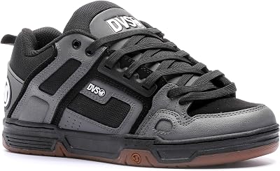 DVS Mens Skate Shoe, CharcoalBlackWhite, 4.5