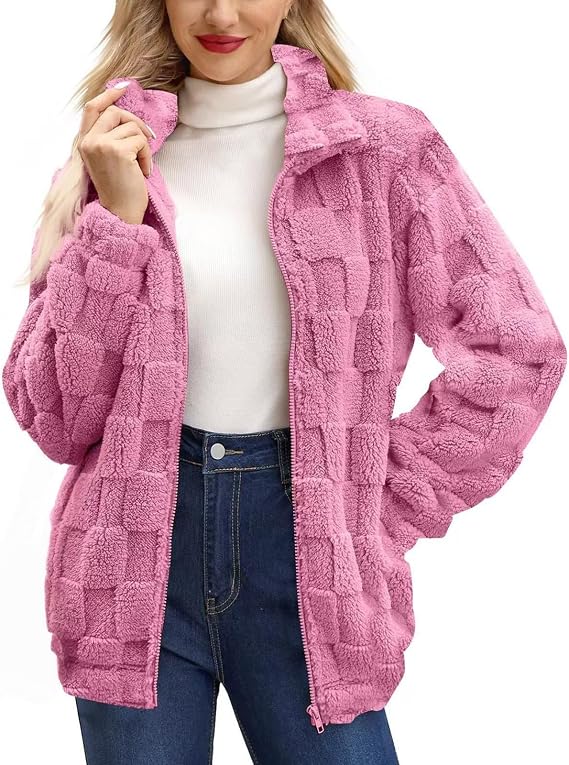 Women's Long Sleeve Full Zip Soft Warm Fleece Jacket