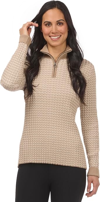 Kerrits Quarter Zip Herringbone Sweater