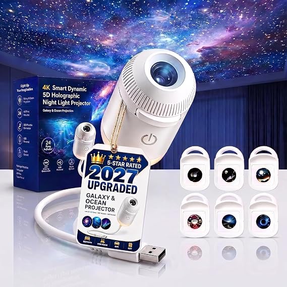 Galaxy Projector, Ocean Projector, 2-in-1 Galaxy Projector Night Light