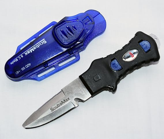 ScubaMax BCD Dive Knife Blunt Tip Blue