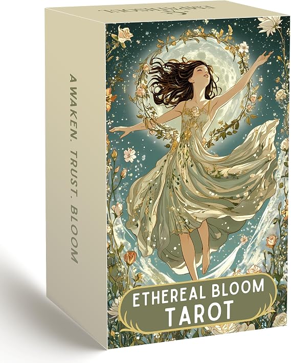 Tarot Deck Unique, 78 Floral Tarot Cards with Guidebook, Modern Witch Tarot for Beginners and Experienced Readers, Divination and Spiritual Growth Tool