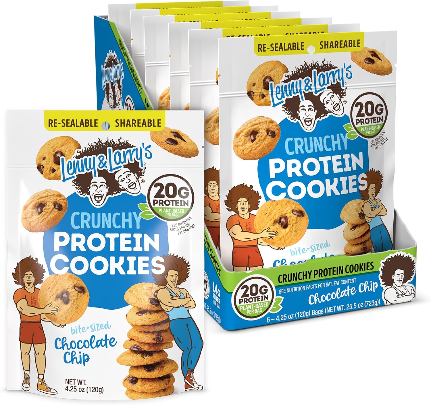 Lenny & Larry's Crunchy Double Chocolate The Complete Cookie, 120g, Pack of 6
