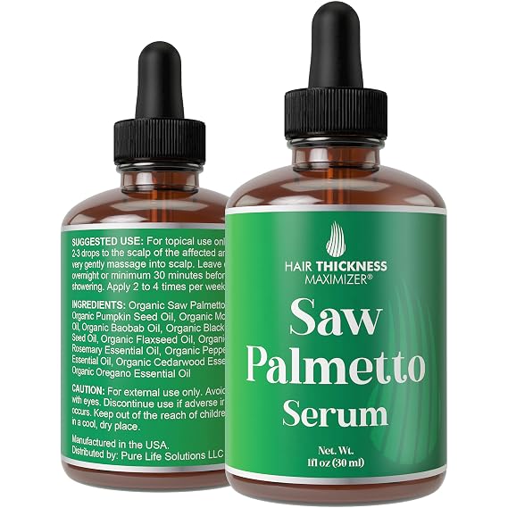Saw Palmetto Serum for Hair Growth. With Rosemary, Peppermint Oils, 1oz