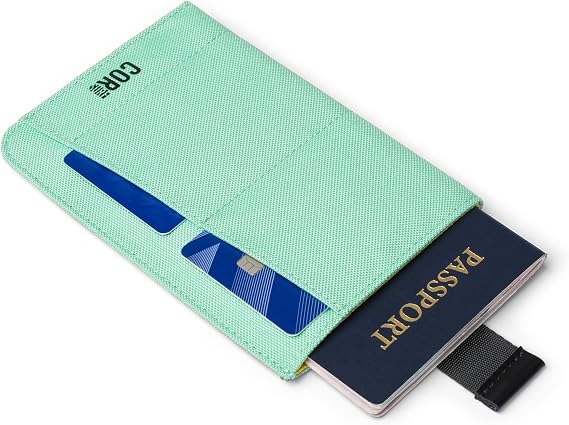 Passport Wallet, RFID Blocking, Waterproof (Turquoise)