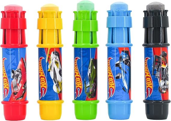 Hot WheelsTM Jumbo Chalk Holders | 5 Chalk Sticks with Holders for Kids | Sidewalk Chalk for Toddlers - Sunny Days Entertainment