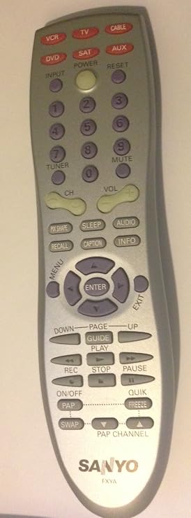 FXYA REmote Control works with all Sanyo Vizon Models