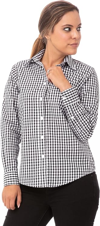Chef Works Women's Gingham Dress Shirt