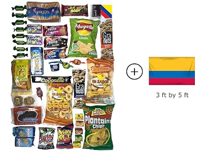 Colombian Snacks Sampler Variety Box - Cookies, Chips & Candies Assortment Pack - Delicious Gift Box - College Care Package MecatoBandera
