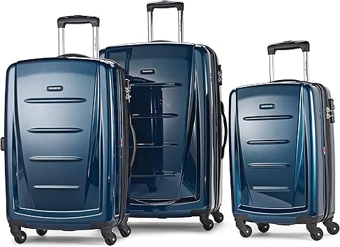 Samsonite Winfield 2 Hardside Expandable Luggage with Spinner Wheels, Deep Blue, 3-Piece Set (20/24/28)