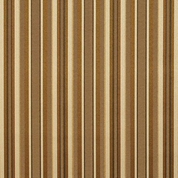 B0230A Gold and Brown Shiny Thin Striped Silk Satin Look Upholstery Fabric by The Yard- Closeout