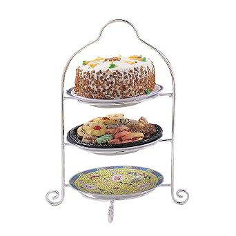Elegance Silver 8509 Silver Plated 3 Tier Dessert Stand