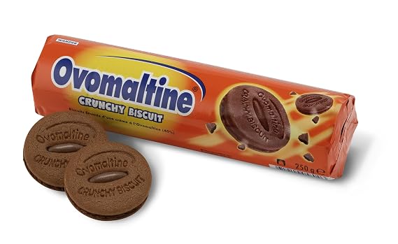 Ovomaltine 6 Crunchy Biscuit Rolls (Each 250 Grams), Switzerland, Total 1500 Grams.