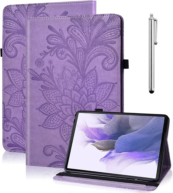 Case for iPad Mini 7 (A17 Pro)/Mini 6, iPad Mini 7th/6th Generation Case (8.3-inch 2024/2021), Luxury PU Leather cover with Multi-Angle Viewing Stand and Stylus, Purple