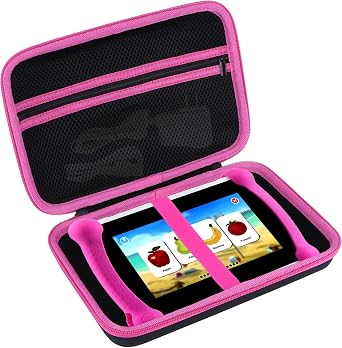 Storage Case Compatible with Leapfrog LeapPad Academy / LeapPad Ultimate / Epic Academy Edition Learning Tablet (Black + Pink)