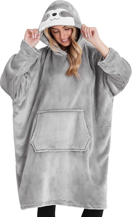 CityComfort Oversized Blanket Hoodie for Women Men and Teens, Fleece Wearable Blanket with Sleeves, Soft Warm Snuggle Blanket