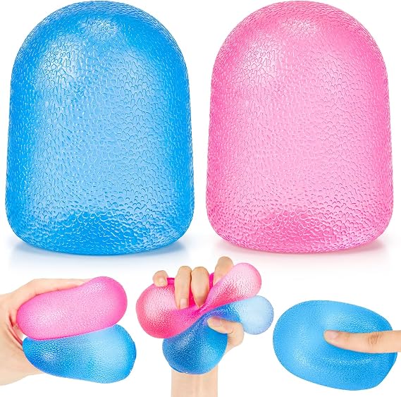 Halloscume 2 Pcs Jumbo Gummy Squeeze Gumdrop, Slow Rising Stress Anxiety Relief Sensory Squeeze Ball for ADHD Office Mental Health Gifts Prizes Autism Party Favors