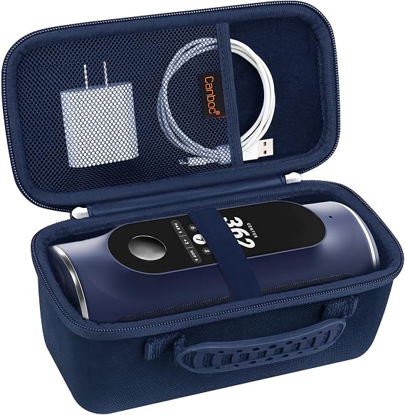 Canboc Carrying Case for Blue Tees Golf Player GPS Speaker with Touch Screen Display, GPS Speaker Player Bag, Mesh Pocket fits Charging Cable, Black