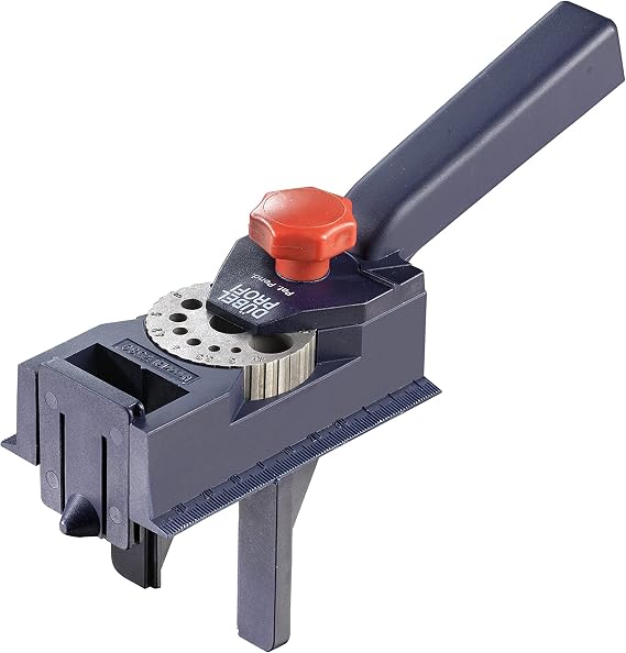 kwb DUBELPROFI Universal Dowel Jig with Adjustable Hole Sizes, Precise Woodworking Tool
