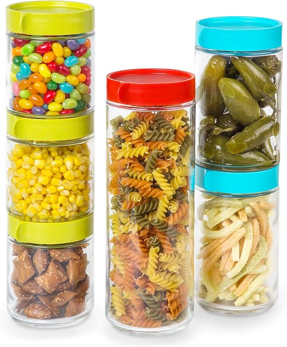 Glasslock Block Canister Round 12-Piece Set