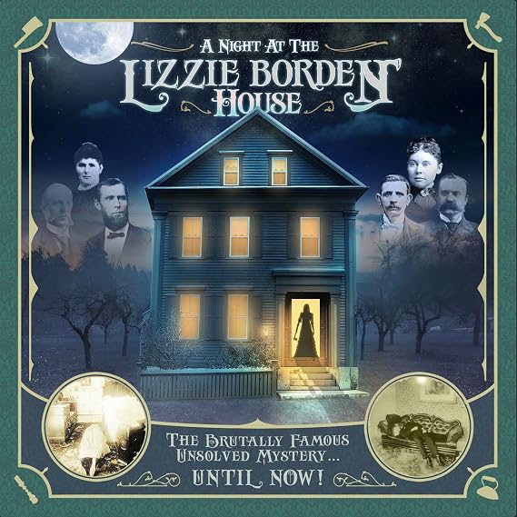 A Night at The Lizzie Borden House Mystery Official Board Game | Halloween Game | Gothic Home Decor | Spooky Games | Eerie Evening Entertainment