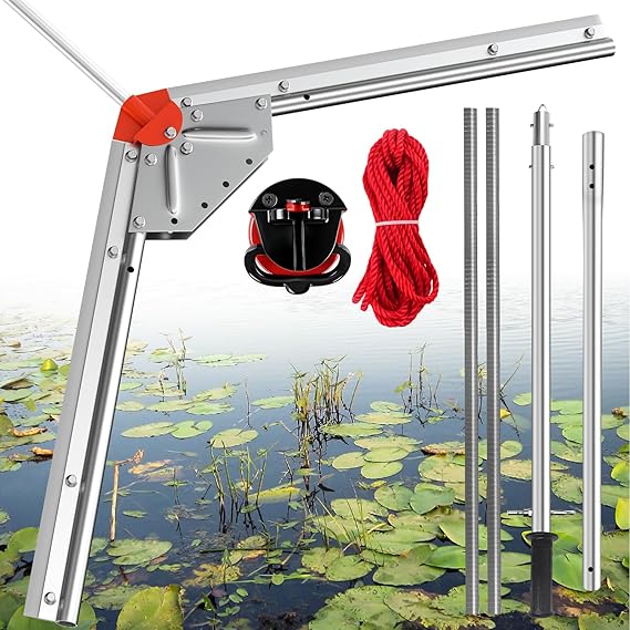 Lake Weed Cutter,Pond Plant Cutting Tool with Adjustable Cutting Angles