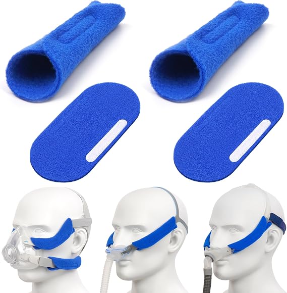 Medihealer CPAP Strap Covers-Headgear Strap Cover Compatible with DW Headgear,Comfort CPAP Pads Strap Covers for Airfit P10 Strap|No Irri-tation&No Red Marks.(Pack of 4)