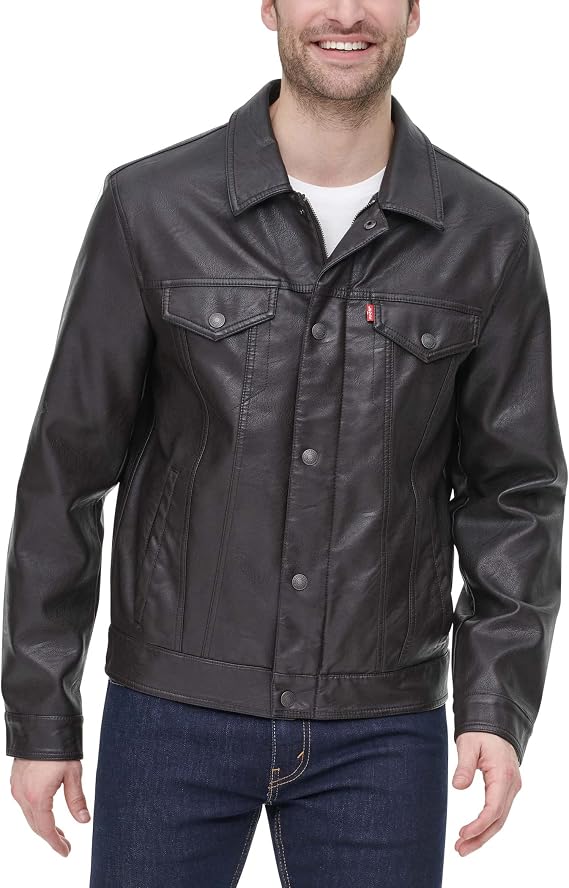 Levi's Men's Faux Leather Classic Trucker Jacket