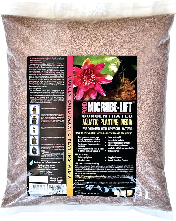 MICROBE-LIFT MLCAPM10 Concentrated Aquatic Planting Media for Accelerated Plant Growth in Ponds and Water Gardens, 10 Pounds
