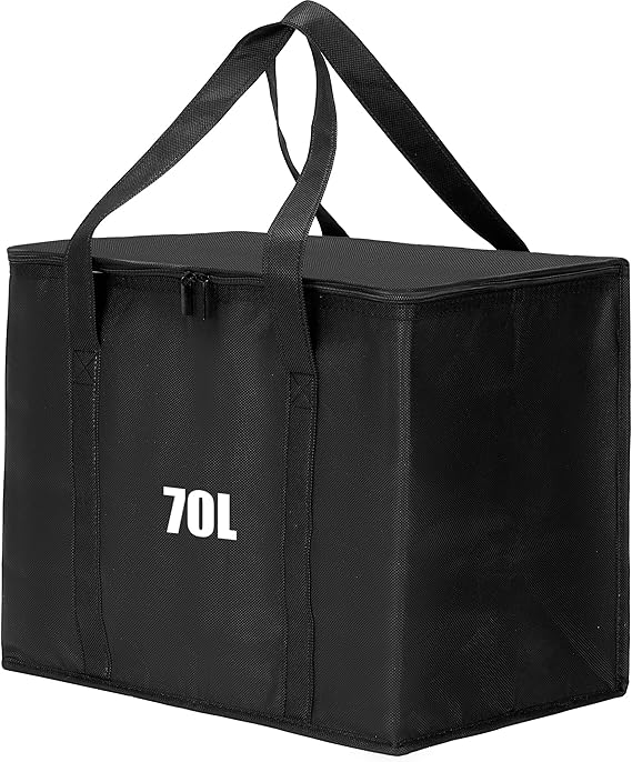 Food Delivery Bag 70L Large Insulated Cooler Bag, Waterproof Shopping Bags