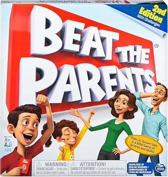 Beat The Parents, Family Board Game of Kids Vs Parents with Wacky Challenges (Edition May Vary), Multicolor